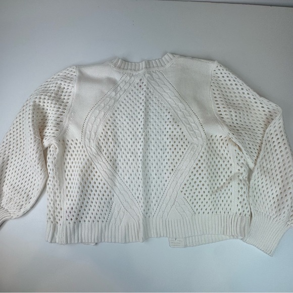 No Boundaries Mesh Cardigan Ivory Size XXXL - Picture 10 of 12